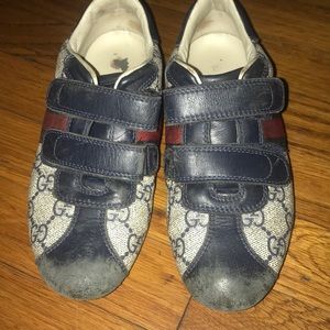 Gucci Gg supreme velcro shoes kids size 31 us13